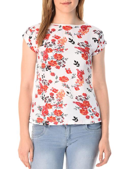 floral cap sleeved top - 15285407 - Very Small Image - 1