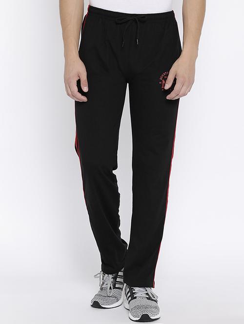 black cotton full length track pant - 15285777 - Very Small Image - 1