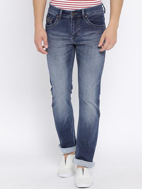 blue cotton washed jeans - 15285876 - Very Small Image - 1