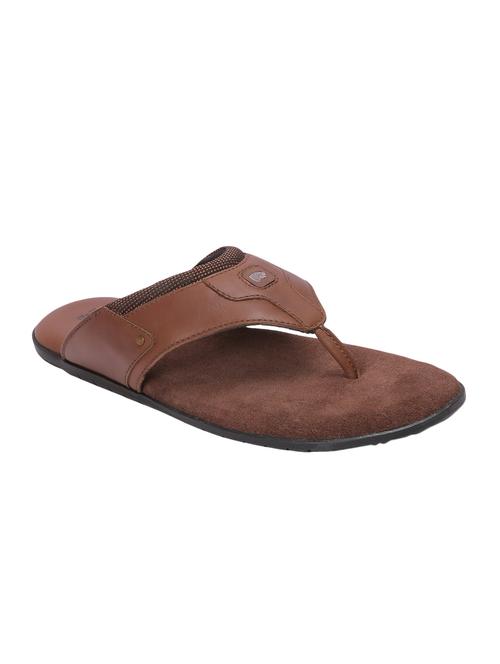 red chief brown leather toe separator slippers - 15286551 - Very Small Image - 1