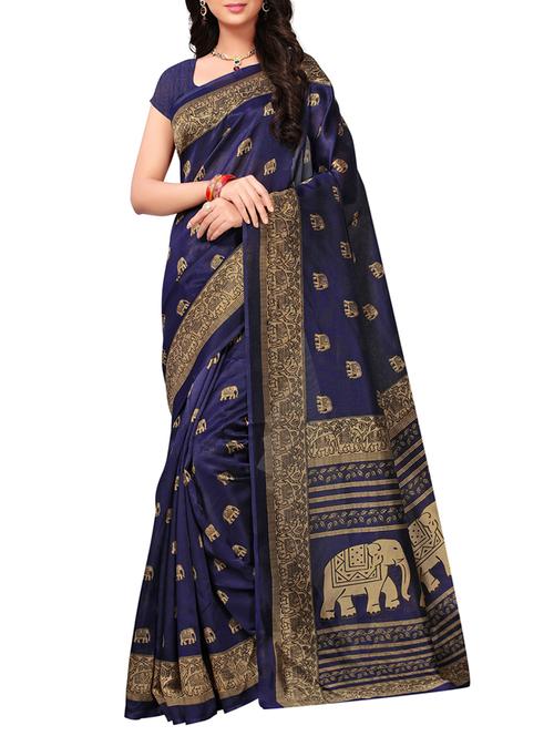 conversational printed saree with blouse - 15287559 - Very Small Image - 1