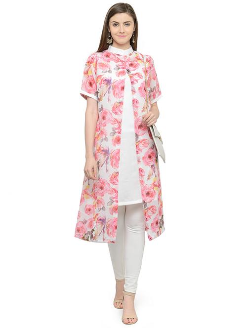 layered floral kurta - 15288365 - Very Small Image - 1