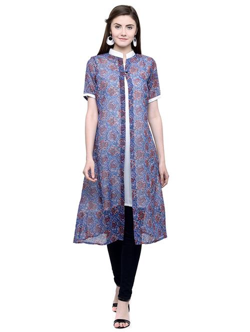 layered printed kurta - 15288369 - Very Small Image - 1