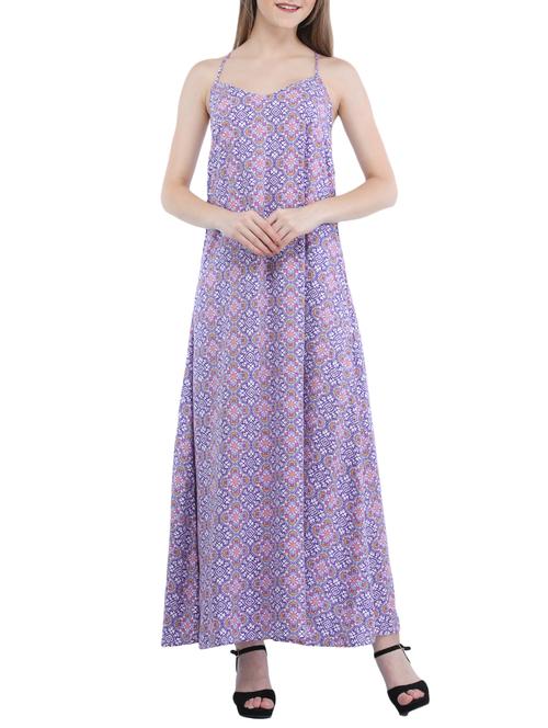 purple cotton dress - 15290876 - Very Small Image - 1