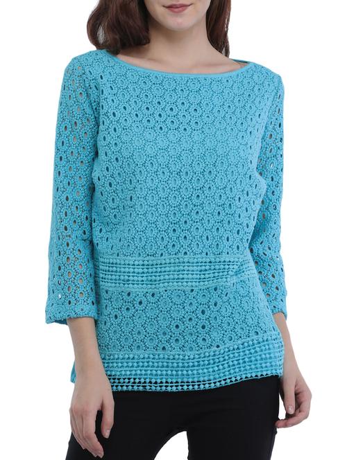 light blue crochet top - 15290893 - Very Small Image - 1
