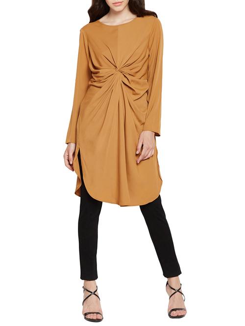 mustard solid tunic - 15291142 - Very Small Image - 1