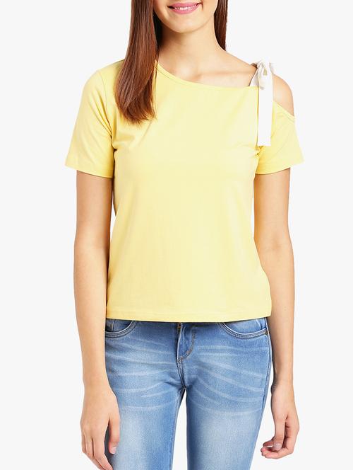 solid yellow cotton top - 15293122 - Very Small Image - 1