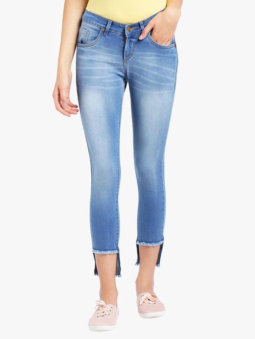 blue denim frayed jeans - 15293299 - Very Small Image - 1