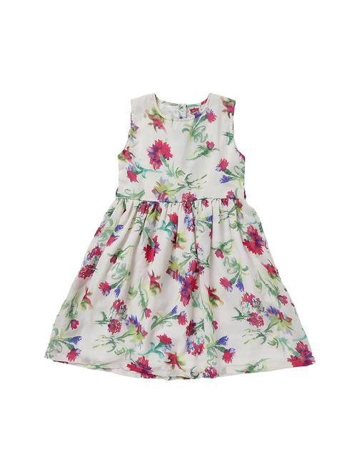 white polyester frock - 15294875 - Very Small Image - 1