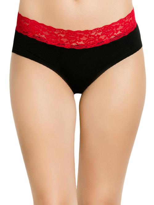 black solid lacy panty - 15297429 - Very Small Image - 1