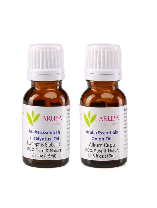 aruba essentials eucalyptus oil & onion oil 100% undiluted combo of 15 ml each - 15297898 - Very Small Image - 1