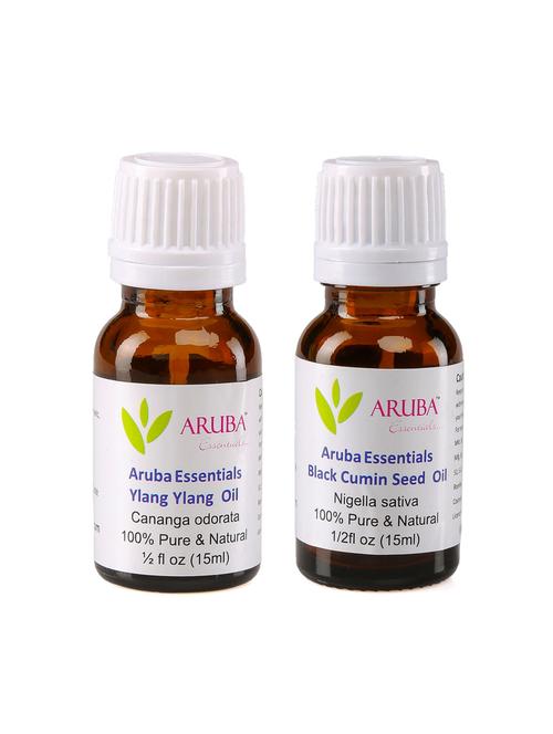 aruba essentials ylang ylang oil & black cumin seed oil 100% undiluted combo of 15 ml each - 15297902 - Very Small Image - 1