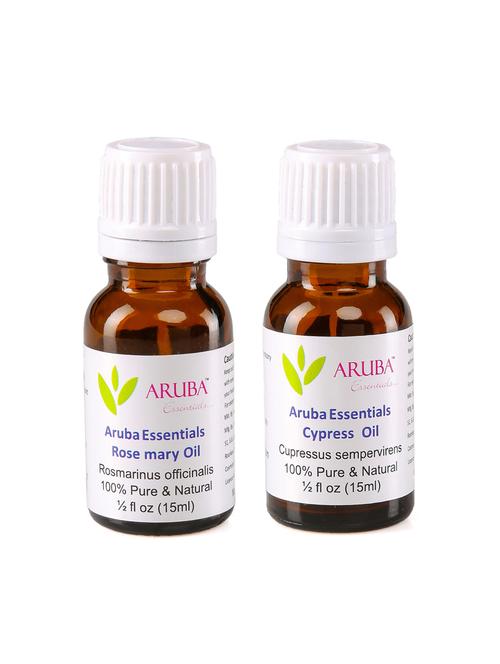 aruba essentials rosemary oil & cypress oil 100% undiluted combo of 15 ml each - 15297941 - Very Small Image - 1