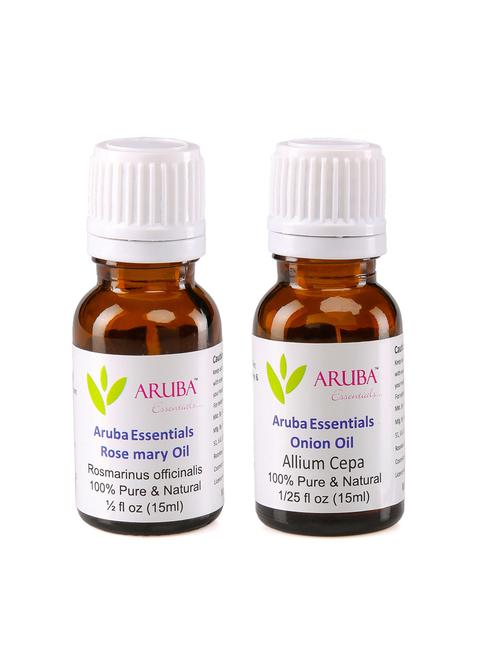 aruba essentials rosemary oil & onion oil 100% undiluted combo of 15 ml each - 15297944 - Very Small Image - 1