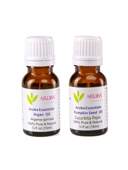 aruba essentials argan oil & pumpkin seed oil 100% undiluted combo of 15 ml each - 15297951 - Very Small Image - 1