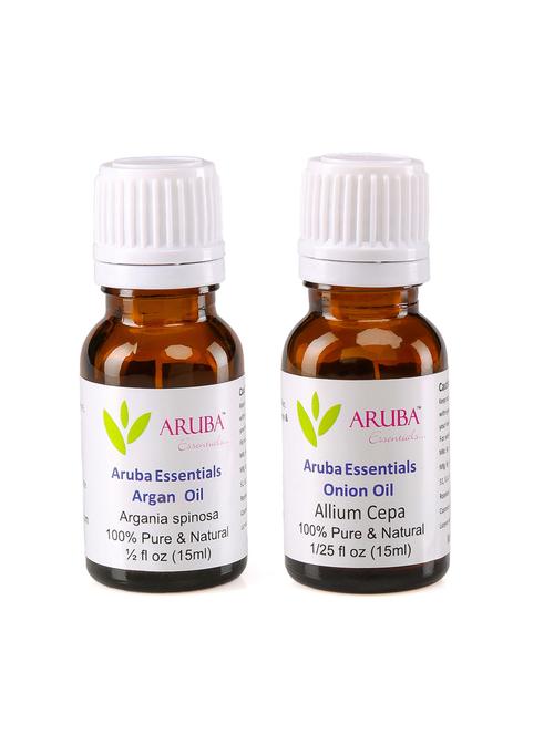 aruba essentials argan oil & onion oil 100% undiluted combo of 15 ml each - 15297953 - Very Small Image - 1