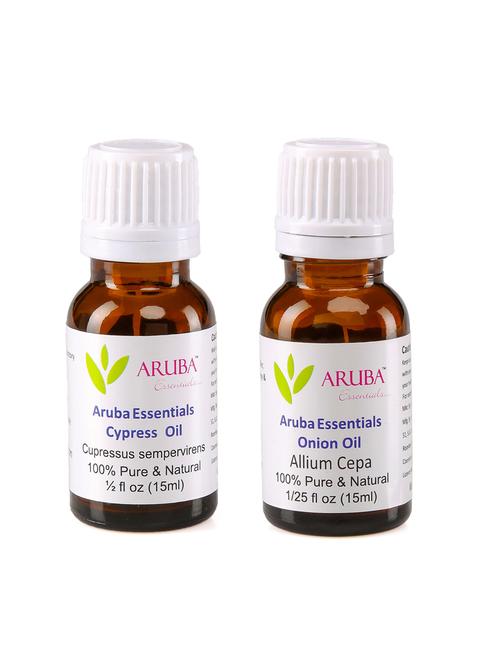 aruba essentials cypress oil & onion oil 100% undiluted combo of 15 ml each - 15297974 - Very Small Image - 1