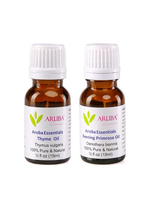 aruba essentials thyme oil & evening primrose oil 100% undiluted combo of 15 ml each - 15297992 - Very Small Image - 1