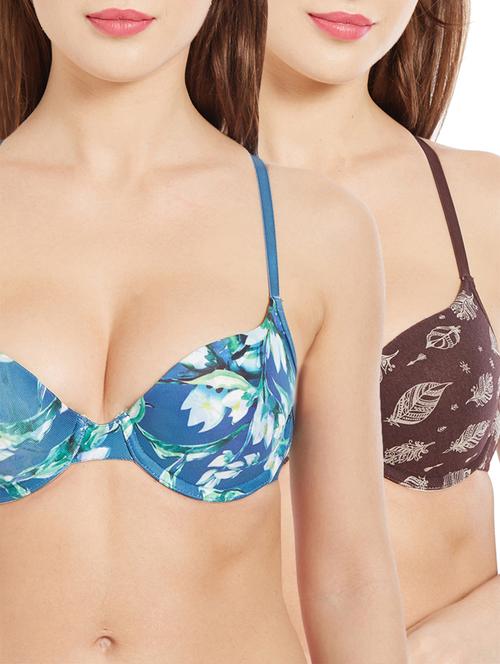set of 2 floral t-shirt bra - 15301032 - Very Small Image - 1