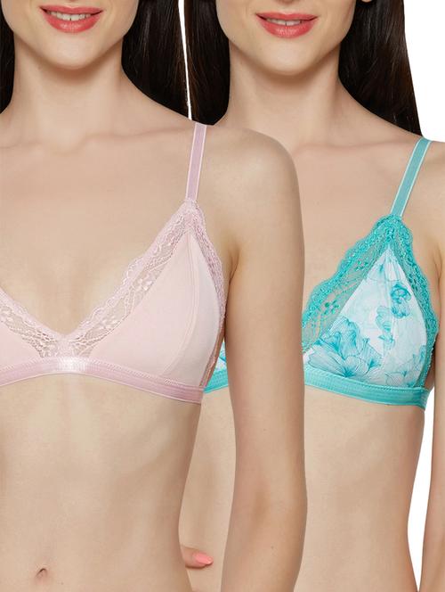 set of 2 floral laced bra - 15301033 - Very Small Image - 1