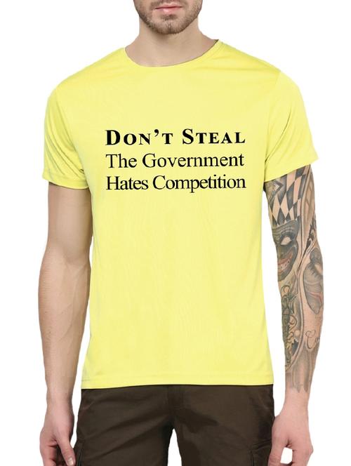 yellow cotton slogan t-shirt - 15301089 - Very Small Image - 1