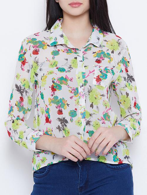 long sleeved printed shirt - 15304612 - Very Small Image - 1