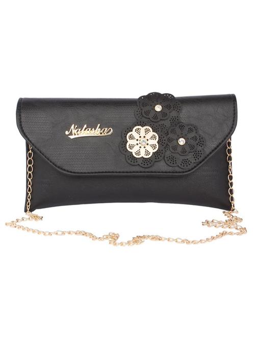 black embellished regular sling bag - 15304718 - Very Small Image - 1