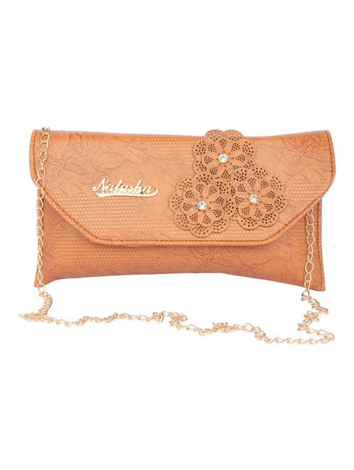 yellow leatherette (pu) sling bag - 15304719 - Very Small Image - 1
