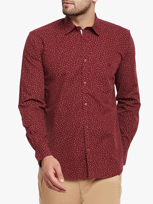 red cotton casual shirt - 15305781 - Very Small Image - 1