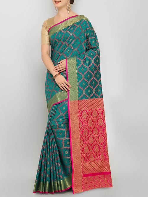 delicate zari patola saree with blouse - 15306034 - Very Small Image - 1