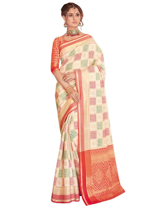 delicate zari patola saree with blouse - 15306040 - Very Small Image - 1
