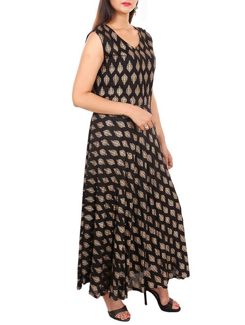 flared foil print kurta - 15307179 - Very Small Image - 1