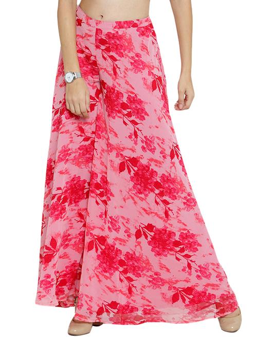 floral printed flared palazzo - 15308757 - Very Small Image - 1