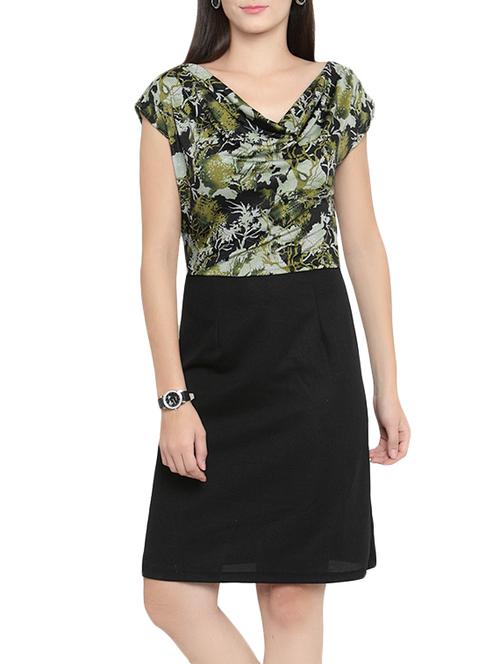 cowl neck printed sheath dress - 15308765 - Very Small Image - 1