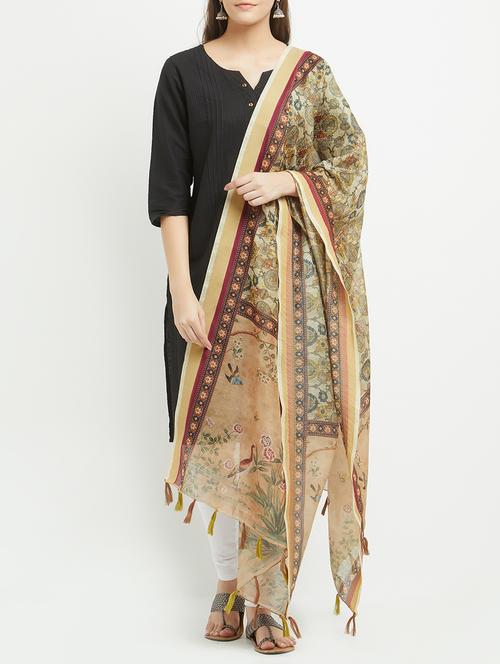 printed chanderi dupatta - 15310581 - Very Small Image - 1