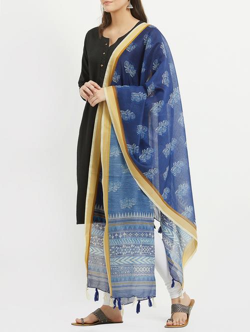 printed chanderi dupatta - 15310588 - Very Small Image - 1