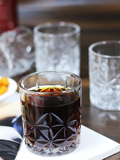crystal cut glasses for beverages / juice / water - set of 6 - 15310994 - Very Small Image - 1