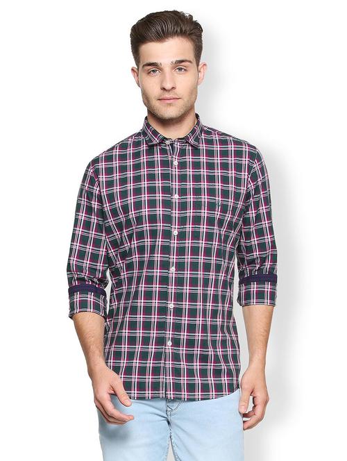 green cotton casual shirt - 15311186 - Very Small Image - 1