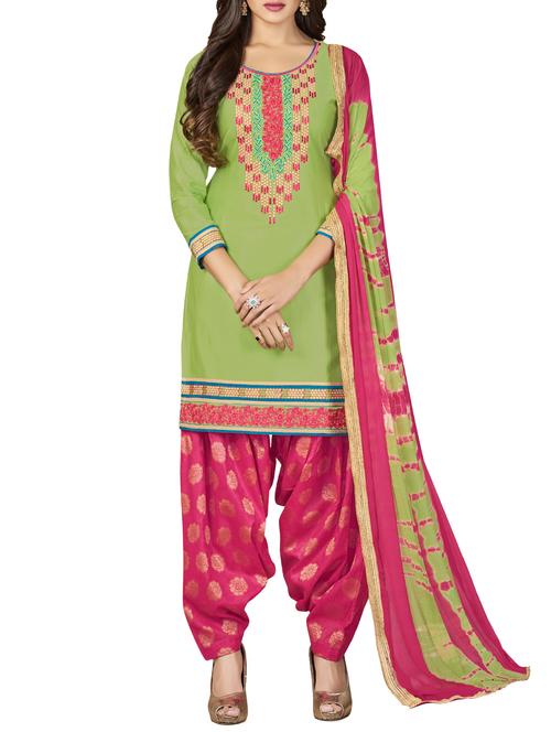 embroidered unstitched patiyala suit - 15311593 - Very Small Image - 1