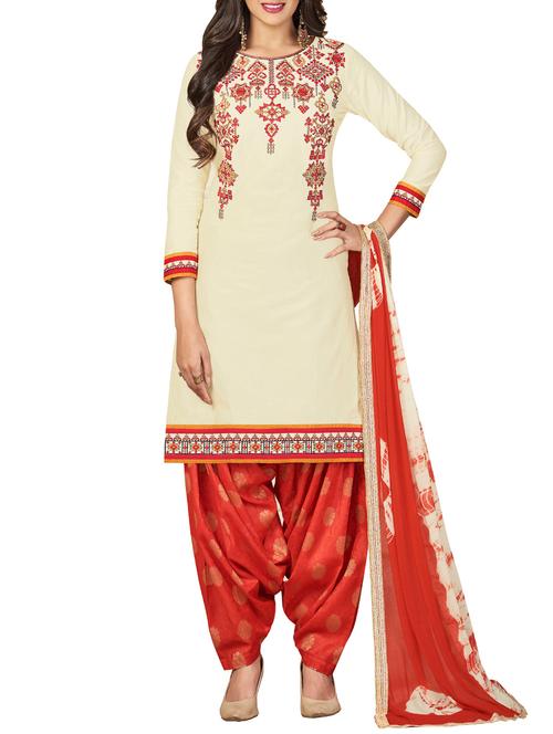 embroidered unstitched patiyala suit - 15311595 - Very Small Image - 1