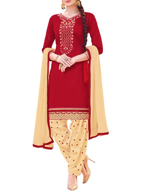 embroidered unstitched patiyala suit - 15311596 - Very Small Image - 1