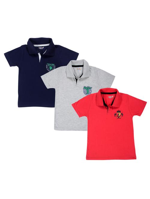 set of 3 multi colored cotton t-shirts - 15311672 - Very Small Image - 1