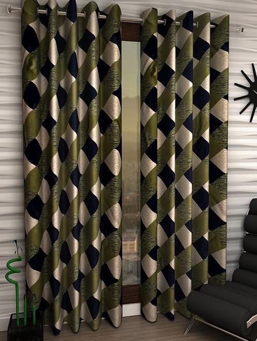 set of 2 beautiful polyester window curtains - 15312027 - Very Small Image - 1