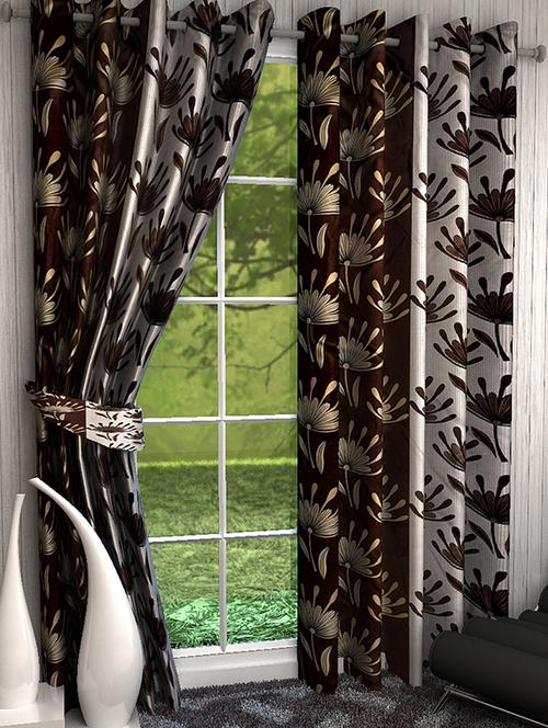 set of 2 beautiful polyester window curtains - 15312032 - Very Small Image - 1