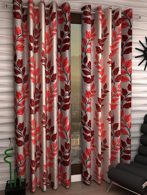 set of 2 beautiful polyester window curtains - 15312033 - Very Small Image - 1