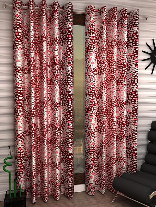 set of 2 beautiful polyester window curtains - 15312040 - Very Small Image - 1