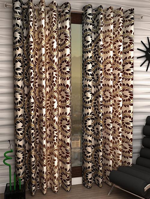 set of 2 beautiful polyester window curtains - 15312044 - Very Small Image - 1
