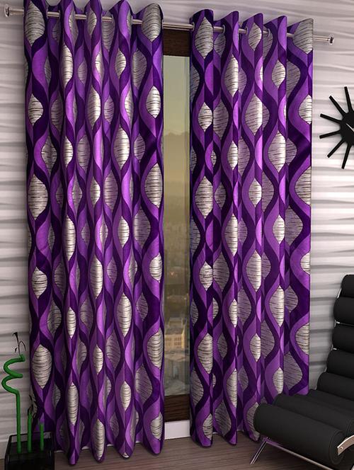 set of 2 beautiful polyester window curtains - 15312094 - Very Small Image - 1