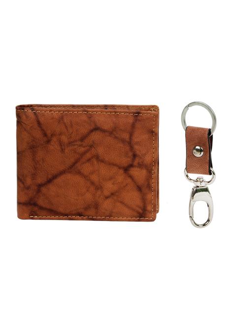 beige leather wallet with keyring - 15312317 - Very Small Image - 1