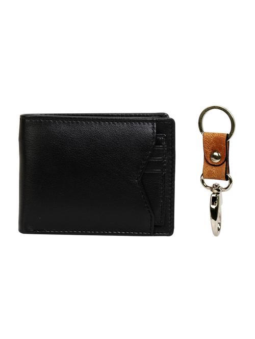 black leather wallet with keychain - 15312328 - Very Small Image - 1